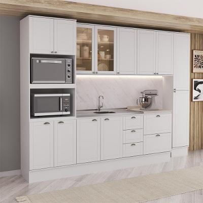 Cozinha Completa Milla Quick 13 Portas 5 Gavetas MDF 310CM Branco