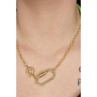Colar Corrente Elo Largo Floratta Joias Ouro 18k 45CM Dourado