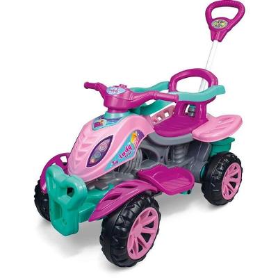 Quadriciclo Lady Star 2 em 1 Passeio e Pedal com Som Maral