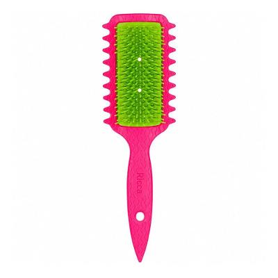 Escova Flex Fita Curl Definição Cachos Fendas Laterais Cerdas Flexíveis Rosa Ricca