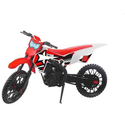 Moto de Brinquedo Ultra Cross com Pezinho de Descanso Azul Verde Vermelha e Amarela Kendy Brinquedos