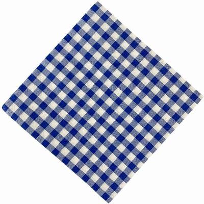 Guardanapo de Papel Xadrez Festa Junina 16,5x16,5CM Azul e Branco com 20