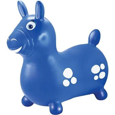 Cavalinho Infantil Inflável Vinil Atóxico Azul 52x51cm Equilíbrio