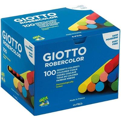 Giz Escolar Canson Giotto Plastificado Colorido 100 Unidades