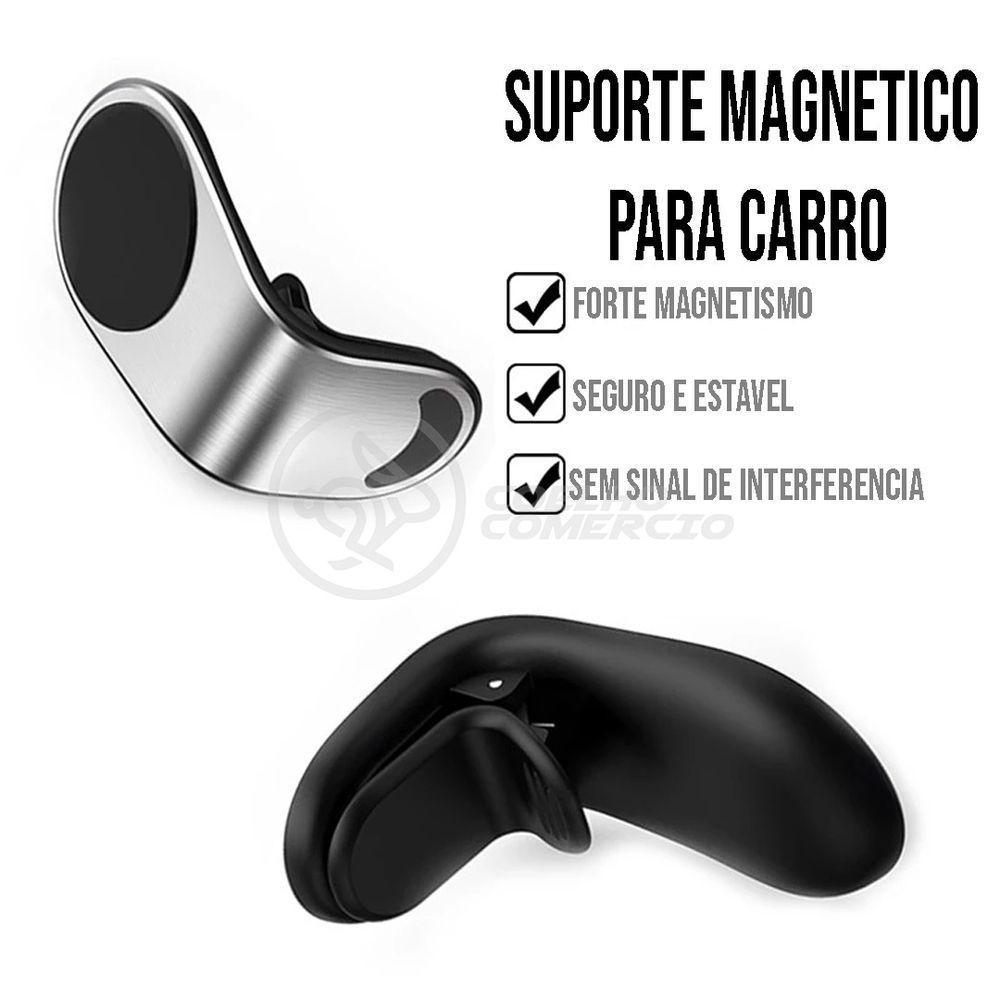 Suporte Adaptador Magnético Veicular Universal Prata - 2