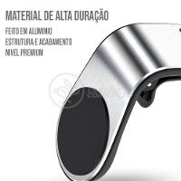 Suporte Adaptador Magnético Veicular Universal Prata - 7