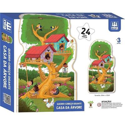 Quebra-cabeça Madeira Casa na Árvore Gigante 24 Peças Nig Brinquedos