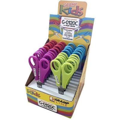 Tesoura Escolar Gramp Line G-0120 13cm Caixa com 20 Unidades