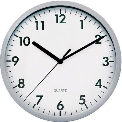 Relógio de Parede Redondo 20cm Movimento Quartz Prata Yangzi