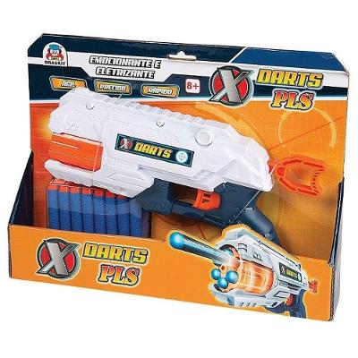 Lançador de Dardos X Darts Plástico com 16 Dardos de Espuma Braskit