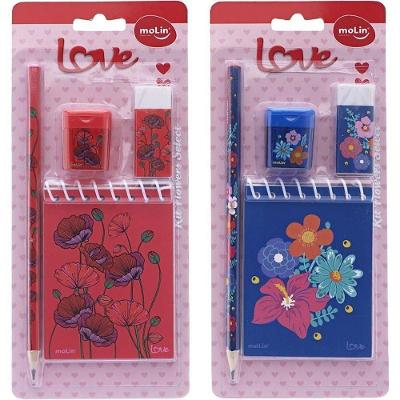Kit Escolar Molin do Brasil Love 4 Itens Essenciais