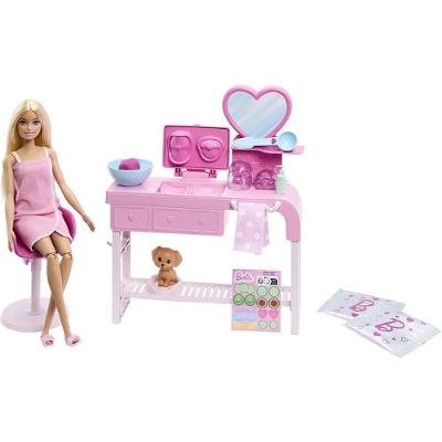 Conjunto de Boneca Barbie Dia de Spa com Cachorrinho Rosa Mattel