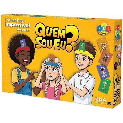Jogo de Cartas Quem Sou Eu? 200 Personagens com Faixas Ajustáveis GGB Plast