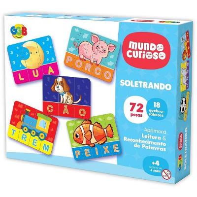 Brinquedo Pedagógico Soletrando 72 Peças Alfabetização GGB Plast