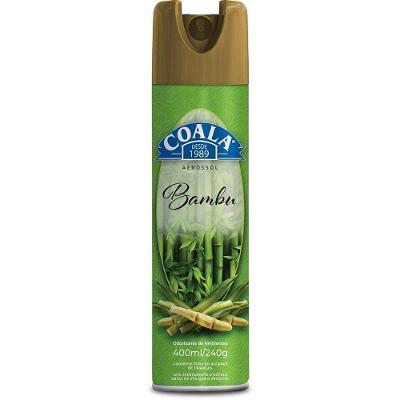 Odorizador de Ambiente Coala Bambu Aerossol Notas Amadeiradas 400ML