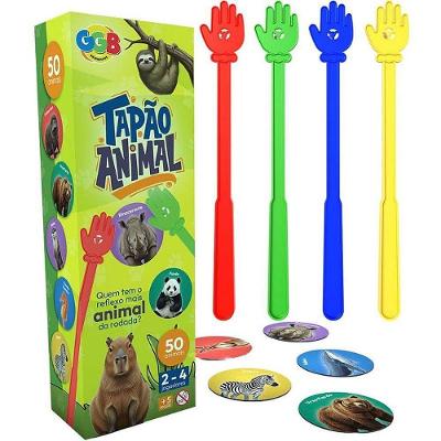Jogo de Mesa Tapao Animal Reação Rápida 50 Discos Ventosas GGB Plast