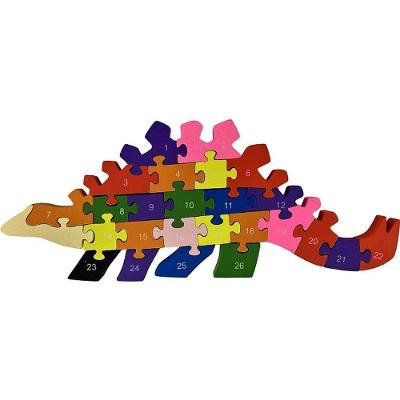 Quebra-cabeça de Madeira Dinossauro 26 Peças Educativo Toy Mix