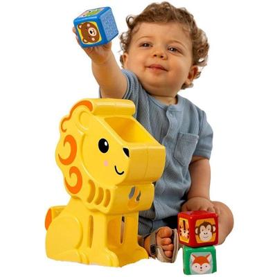 Brinquedo Educativo Leão com Blocos Mundo Curioso GGB Plast