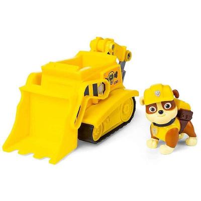 Boneco Patrulha Canina Rubble com Escavadora Amarelo Sunny Brinquedos