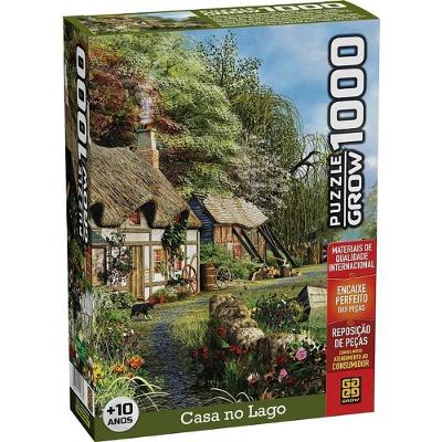 Quebra-Cabeça Cartonado Casa no Lago 1000 Peças Grow