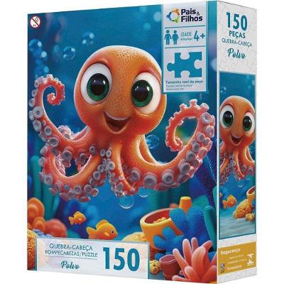 Quebra-cabeça Cartonado Polvo 150 Peças Infantil Pais & Filhos
