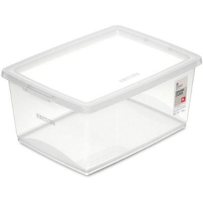 Caixa Organizadora My Closet Plástico 15L com Trava Transparente Ordene