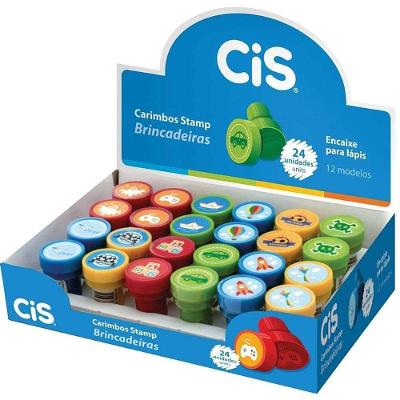 Carimbo Pedagógico Sertic Cis Stamp Linha Brincadeiras Display 24 Unidades