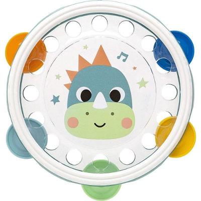 Pandeiro Infantil Zoo Dino Personagem Dinossauro Verde Buba