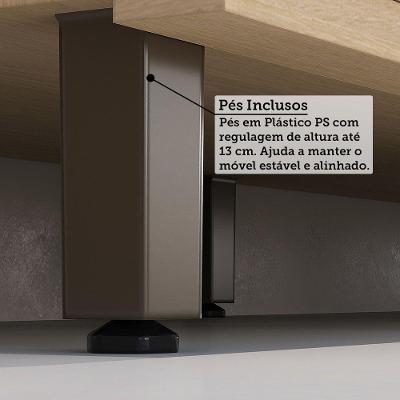 Cozinha Compacta Aura 9 Portas 2 Gavetas MDF Carvalho UV e Cinza