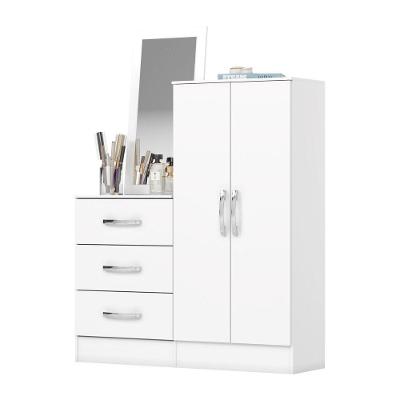 Cômoda Multiuso Prime B700 3 Gavetas MDP Puxador ABS Branco Móveis Henn