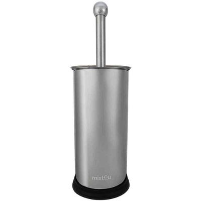 Escova Sanitária com Suporte Inox 30CM Aço Inoxidável para Banheiro Santana