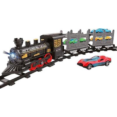 Locomotiva Trem Transporte com 4 Carrinhos Luz e Som DM Toys