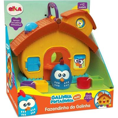Brinquedo Educativo Fazendinha Galinha Pintadinha com Acessórios Elka