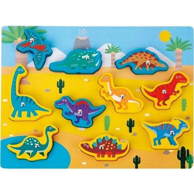 Brinquedo Educativo 3x1 Pescaria Dinos com Alinhavo e Lousinha Toy Mix