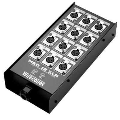 Painel Multicabo Medusa 12 Vias XLR Sinal Estável Preto Wireconex