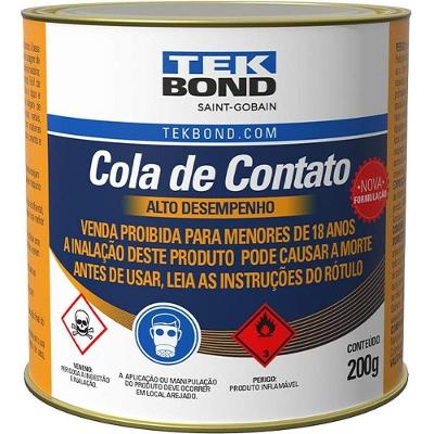 Cola de Contato Alta Resistência Tekbond 200g Secagem Rápida