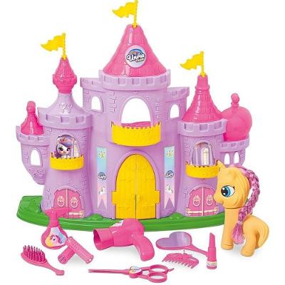 Casinha de Boneca Castelo Unika com Pônei e Acessórios Samba Toys
