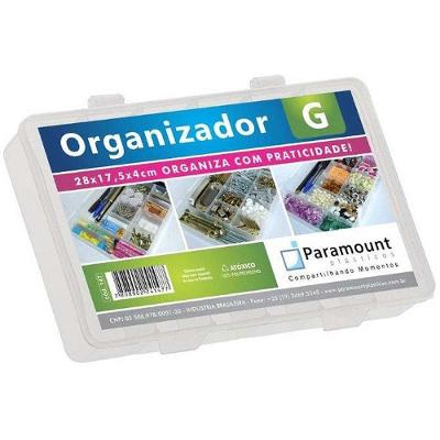 Organizador Box g 11 Divisórias Fixas Plástico Transparente Paramount Plásticos