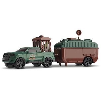 Carrinho Dino Raptors Trailer com 2 Dinossauros Plástico Orange Toys