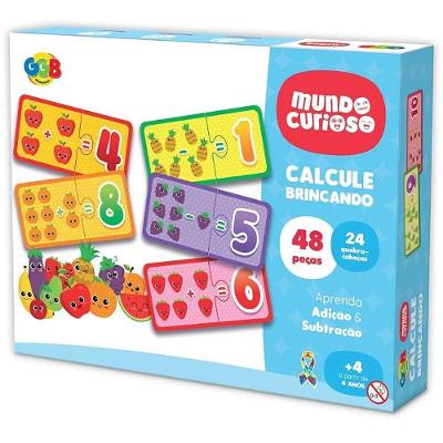 Brinquedo Educativo Calcule Brincando 48 Peças Raciocínio GGB Plast