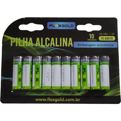 Pilha Alcalina 2 Flex LR6 AA 1,5V Blister 10 Unidades