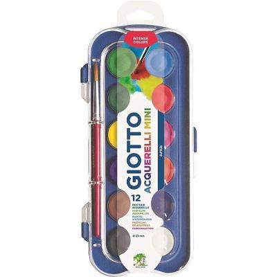 Aquarela Escolar Canson Giotto Mini 12 Cores 23MM com Pincel