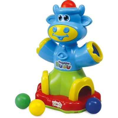 Brinquedo Educativo Vaquinha Muuu com 4 Bolinhas 6 Meses Maral