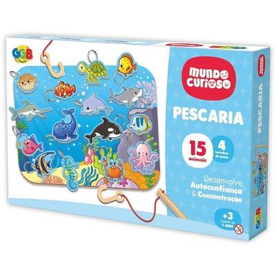 Jogo Educativo de Pescaria 19 Peças com Animais Coloridos GGB Plast