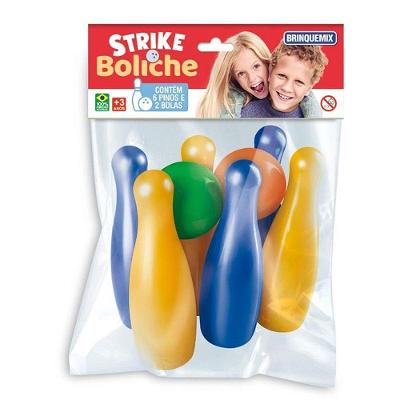 Jogo de Boliche Infantil Strike Solapa Menino Coordenação Motora Brinquemix