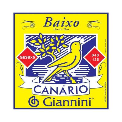 Encordoamento para Baixo GESBX5 5 Cordas Aço 040-125 Giannini