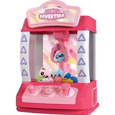 Mini Máquina de Garra Divertida com Luz LED Som e 10 Peças DM Toys