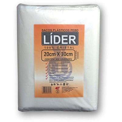 Saco Plástico PEBD 20x30cm 0,06MM 300 Unidades Transparente Central Plast