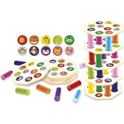 Jogo de Empilhar Torre Divertida 40 Tubos e 11 Bases GGB Plast