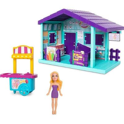 Playset Judy Doce Sorveteria com Boneca e Carrinho Samba Toys